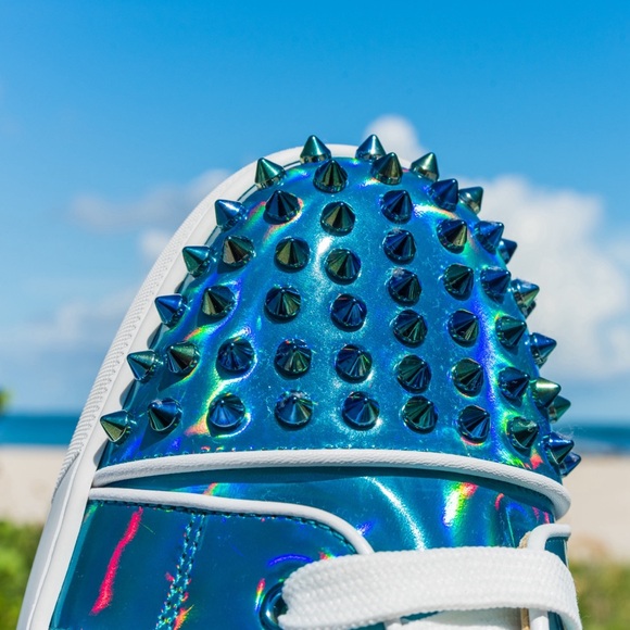 Christian Louboutin Louis junior spike vinyl low trainers - Picture 6 of 10